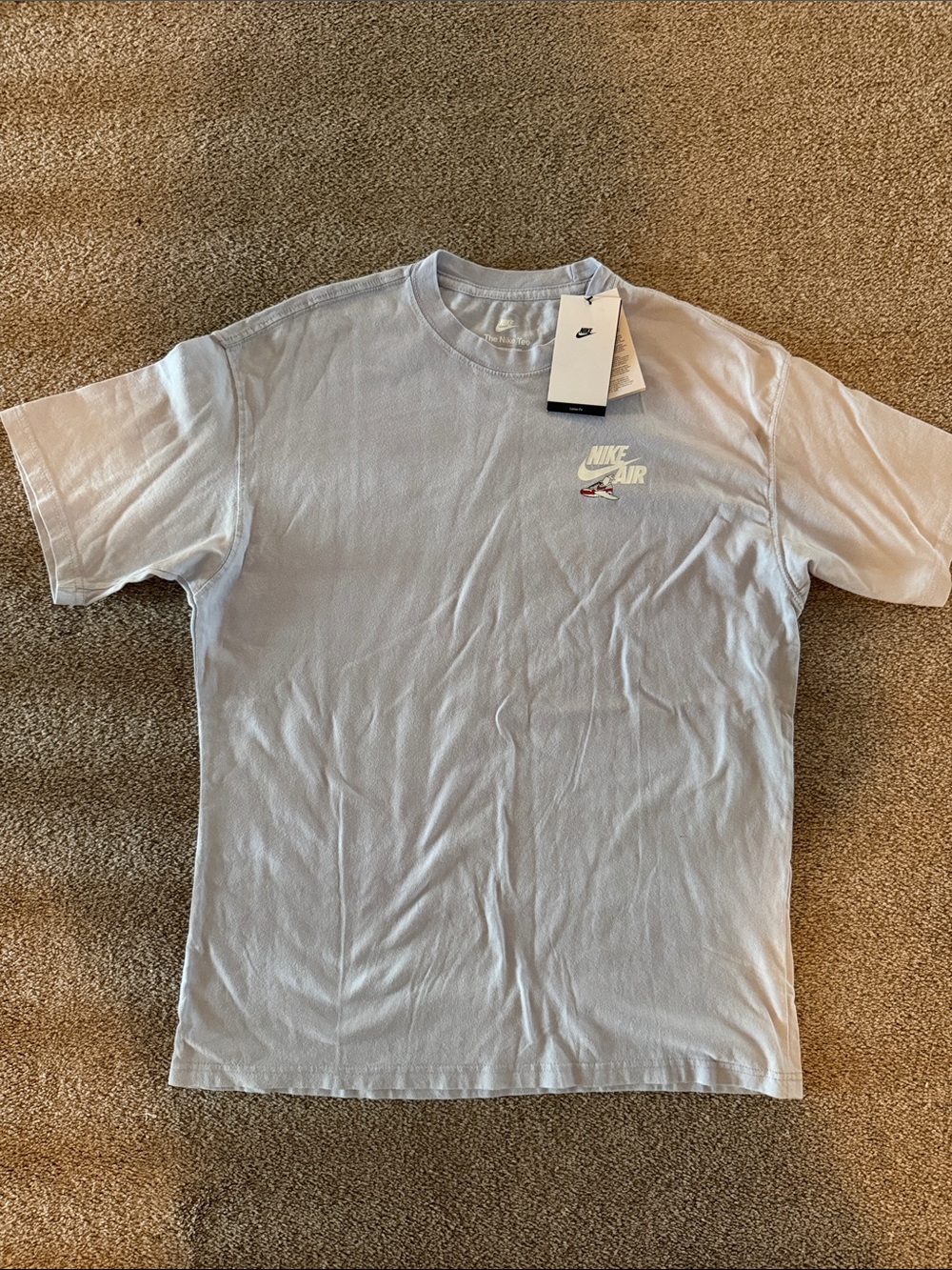 Nike Men's Pale Blue 'Nike Air' Short Sleeve Tee